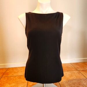 Sisley Dark Charcoal Stretch Halter Top, size Small